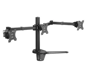 Equip stolní stojan pro 3 monitory černá / Stolní stojan / 17-27" / nosnost 21 kg / VESA 75-100 / 360°