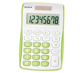 Genie 120 G zelená / Kalkulačka / Kapesní / 8místná / solární a bateriové napájení