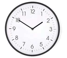 Nedis CLWA1226BK černá / Nástěnné hodiny / Průměr: 300 mm / Plast / Tichý pohyb
