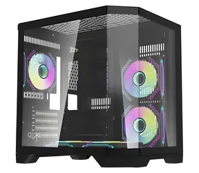 darkFlash FT350 černá / PC skříň / Mini Tower / M-ATX / ITX / 5x ARGB ventilátor / tvrzené sklo / bez zdroje