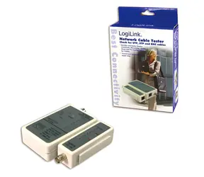 LogiLink WZ0011 / Tester síťových kabelů / RJ45 / RJ11 / RJ12 / BNC / vzdálená jednotka