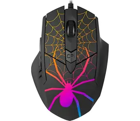 Tracer GAMEZONE Black Widow černá / herní optická myš / 1600 DPI / USB / 6 tl. + kolečko / LED podsvícení