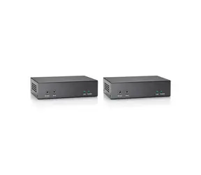 LevelOne HDMI extender Cat5 HDBaseT šedá / HDMI extender / 4K/30Hz / PoE / 100 m / IR & RS-232