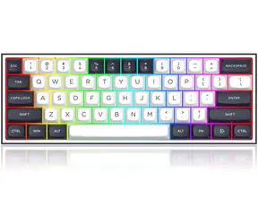 Redragon ALCOR K717WB-RGB-PRO bílo-černá / Herní klávesnice / mechanická / RGB / BT / USB