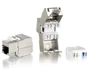 Equip Keystone Jack Cat6 stíněný / Konektor RJ45 / LSA / 8 ks / pozlacené kontakty