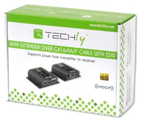 Techly 100709 / HDMI extender / Cat6/6a/7 / do 40 m / EDID / IR / PoE/PoC