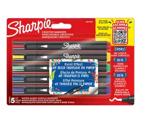 Sharpie Creative Akrylové popisovače / sada 5 ks / kulatý hrot / voděodolné
