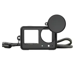 Telesin S6-PTC-011-TDJ / Silikonové pouzdro / DJI Osmo Action 5 Pro, 4, 3 / se šňůrkou na zápěstí