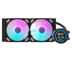 darkFlash DN-D240 černá / AiO chladič CPU / 240 mm / LCD displej / 2× 120 mm ARGB / Intel + AMD
