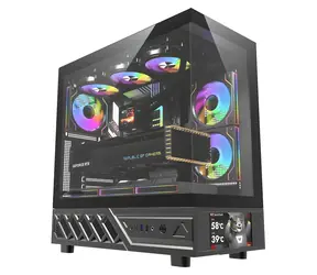 darkFlash DS950V černá / Počítačová skříň / ATX / IPS displej / 270° panel / 6x ventilátor