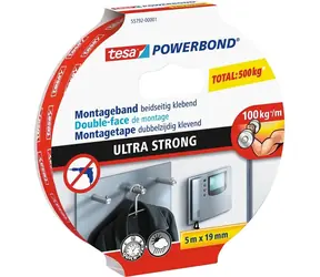 Tesa Powerbond Ultra Strong bílá / Montážní páska / oboustranná / 19 mm x 5 m / UV odolná