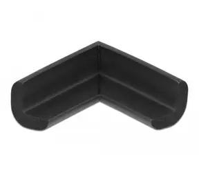 Delock Rohový chránič hran černý 56x56x22 mm / Ochranný roh / Samolepicí / PVC