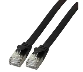 EFB Patch kabel plochý Cat6A U/FTP černá