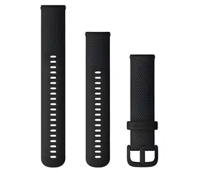 Garmin Silikonový řemínek Quick Release 20 černá / Řemínek / silikonový / 20 mm / černá přezka