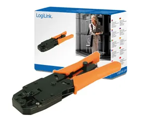 LogiLink WZ0003 oranžová / Krimpovací kleště / RJ45 / RJ12 / RJ11