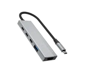 FIXED HUB Core vesmírně šedá / USB-C hub / 5v1 / HDMI 4K60Hz / USB-C PD 100W / hliníkové tělo