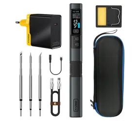 FNIRSI HS-02B MAX / Páječka / 100 W / USB-C PD/QC/DC / 100-450 °C / sada nářadí