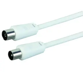 Schwaiger anténní kabel IEC(M)-IEC(F) 5 m bílá / Anténní kabel / 90 dB / 75 Ohm