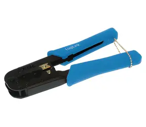 LogiLink Krimpovací kleště 8P/6P se sekáčkem / Kleště / RJ-11, RJ-12, RJ-45 / černá, modrá