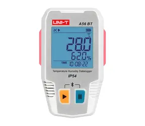 UNI-T A56 BT / Záznamník teploty a vlhkosti / Bluetooth / -40 až 85 °C / IP54