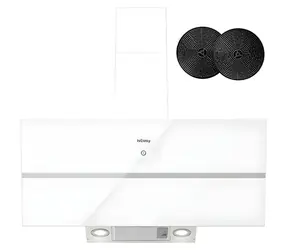 IsEasy TV1390D4-CC-I2 bílá / Odsavač par / 90 cm / 594 m3/h / A++ / dotykové ovládání / 61 dB