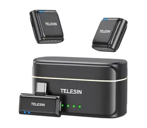 Telesin P5-MCP-01 / Bezdrátový mikrofon / powerbanka USB-C / dosah 200 m / Bluetooth