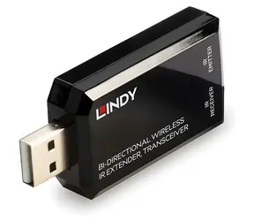 Lindy 38331 černá / Extender / IR signál / obousměrný / dosah 150 m / USB napájení