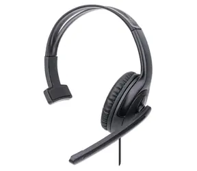 Manhattan Mono USB headset Over-Ear černá / Headset / Mono / USB-A / Kabel 1,5 m