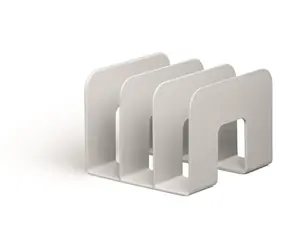 Durable ECO Stojan na katalogy šedá / Stojan na katalogy / Recyklovaný plast / 3 přihrádky / 215x165x210 mm