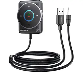 Ugreen CM723 černá / Bluetooth audio adaptér / USB / Jack 3.5mm / mikrofon