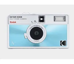 Kodak EKTAR H35N Glazed Blue / Fotoaparát na film / 35mm film / blesk