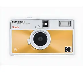 Kodak EKTAR H35N Glazed Orange / Fotoaparát na film / 35mm film / blesk