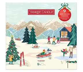 Yankee Candle Apres Ski / Sada 9 mini svíček / votivní svíčky ve skle