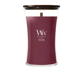 WoodWick Dark Cherry 609,5g / Vonná svíčka / váza velká / doba hoření 110-120 hod
