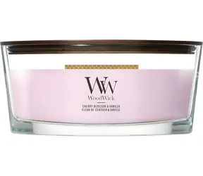 WoodWick Cherry Blossom & Vanilla Elipsa 453,6g / Vonná svíčka / svíčka loď / doba hoření 30-40 hod