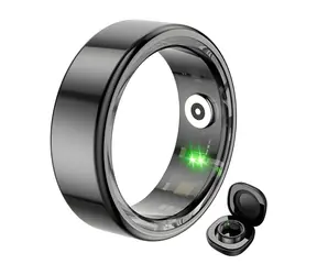 COLMi R02 černý, velikost 8 (18,1 mm) / Chytrý prsten / SpO2 / tep / spánek / Bluetooth 5.0 / IP68 / nabíjecí pouzdro