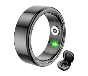 COLMI R02 velikost 12 (21,3 mm) černá / Chytrý prsten / Bluetooth 5.0 / IP68 / nabíjecí pouzdro