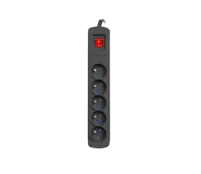 Armac R5 černá / Přepěťová ochrana / 5 zásuvek / 3 m
