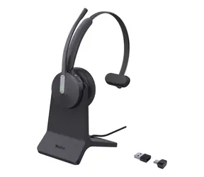 Yealink BH70 Mono (MS Teams) černá / Mono náhlavní souprava / mikrofon / Bluetooth 5.2 / nabíjecí stojánek USB-A/C