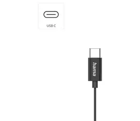 Hama Classy černá / Sluchátka do uší - špunty / mikrofon / USB-C / 1,2 m