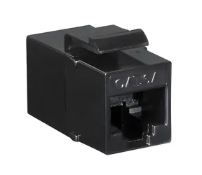 LogiLink Keystone spojka RJ45-RJ45 UTP černá / Síťový konektor / Cat6A / Plochá / Pozlacené kontakty