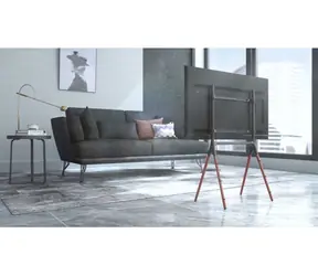 Techly 107241 vlašský ořech / Podlahový TV stojan / 49-70" / nosnost 40 kg / VESA do 600x400
