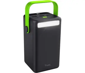 TRUST Redoh XXL černo-zelená / Powerbanka / 50000 mAh / Displej / USB-C / 3x USB-A