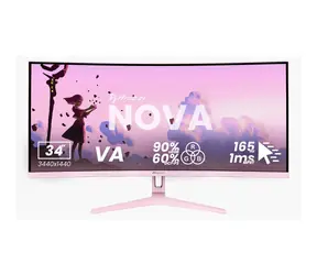 34" Arozzi Nova růžová / Monitor / VA / UWQHD / 165Hz / zakřivené 1500R