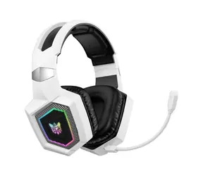 ONIKUMA GT806 bílá / Herní sluchátka / Bluetooth 5.4 / 2,4 GHz / RGB