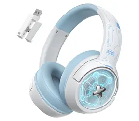 ONIKUMA GT802 bílá / Herní sluchátka / Bluetooth 5.4 / 2,4 GHz / RGB / USB-C