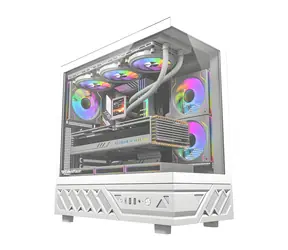 DarkFlash DS950 bílá / Počítačová skříň / Midi tower / ATX / tvrzené sklo / bez ventilátoru