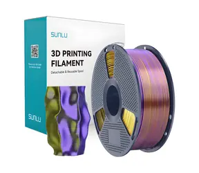 Sunlu PLA+ Silk černá-zlatá-fialová / Filament / PLA / vícebarevný hedvábný lesk / 1 kg