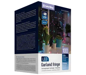 Colorway LED girlanda vícebarevná / Girlanda / 100 LED / 3 x 0,6 m / IP20 / USB