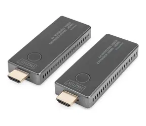 Digitus DS-55323 šedá / Bezdrátový prodlužovač HDMI / 4K 30Hz / dosah 30 m / AES 128bit